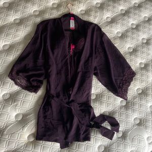 La Senza XS lingerie and robe dark purple 2pcs